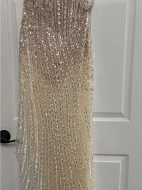 Jovani Blush Pink Beaded Dress